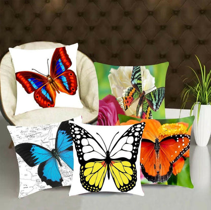 Decorative pillows with butterfly designs