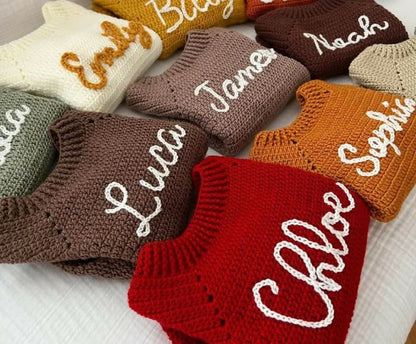 Shop now for the Customised Child Safe Acrylic Yarn Full Sleeves Woollen T-Shirt for Baby, offering warmth, comfort, and personalized style for your little one!