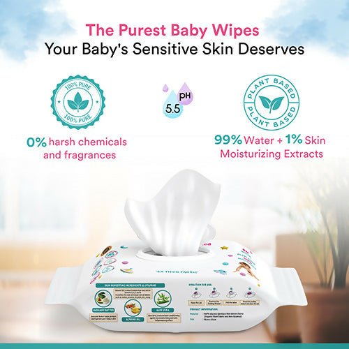 CUTETOTZ ® Premium Organic Baby Wet Wipes | Green Seal® Certified