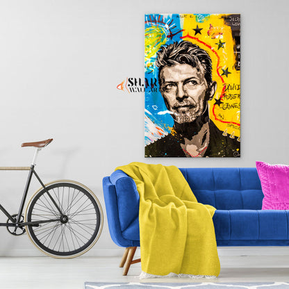 David Bowie Rockstar Pop Canvas Wall Art
