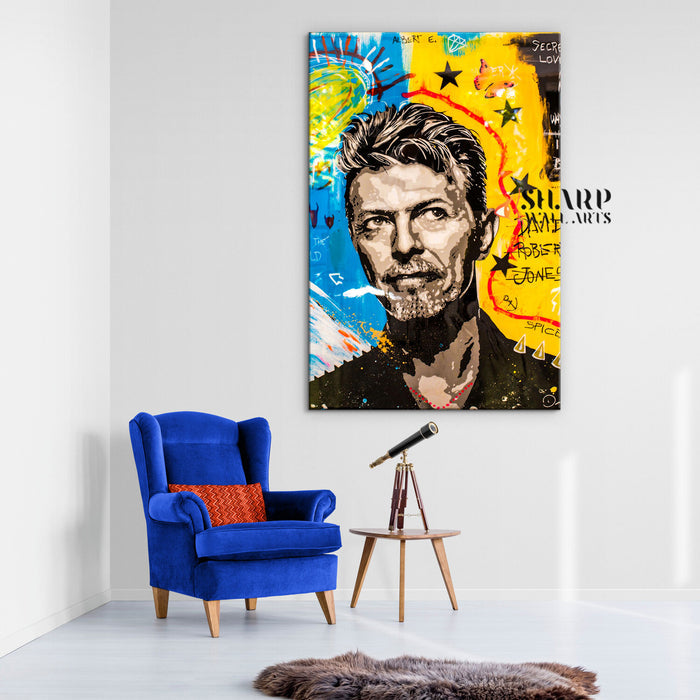 David Bowie Rockstar Pop Canvas Wall Art
