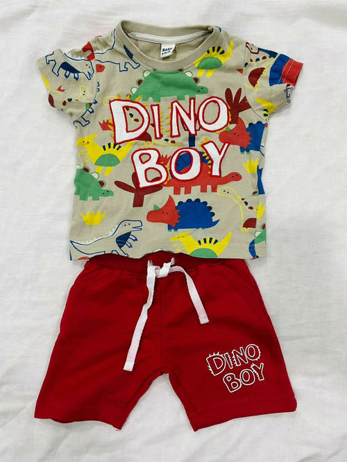 Let your baby roar in style with the Dino Boy Colorful Baby Dress Set—fun, comfy, and perfect for any adventure!