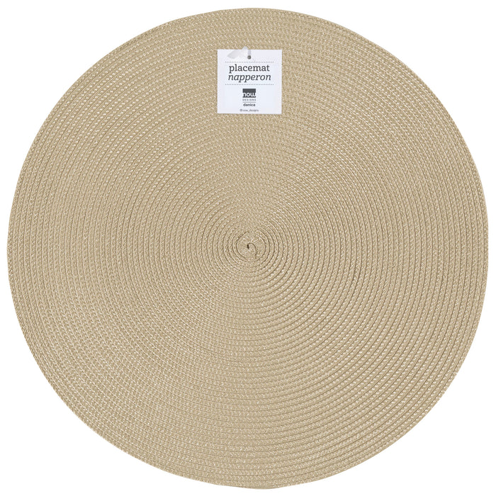 Disko Light Taupe Round Placemat