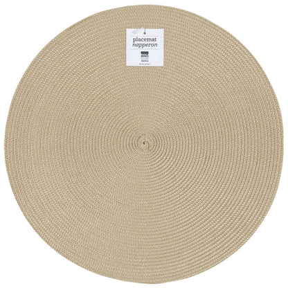 Disko Light Taupe Round Placemat