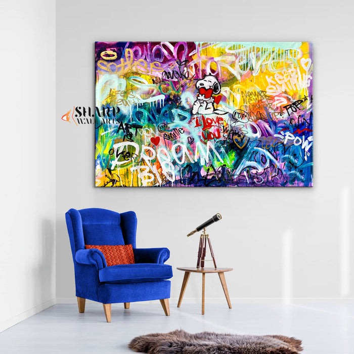 Doggy Love Canvas Wall Art