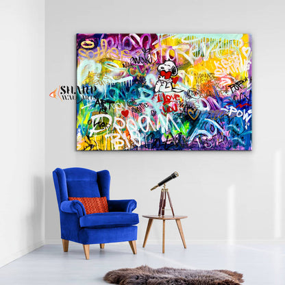 Doggy Love Canvas Wall Art