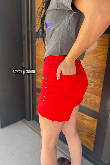 DS RED- Shenandoah Stud Shorts