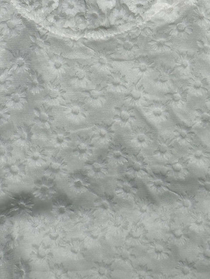 Close-up of textured gray fabric