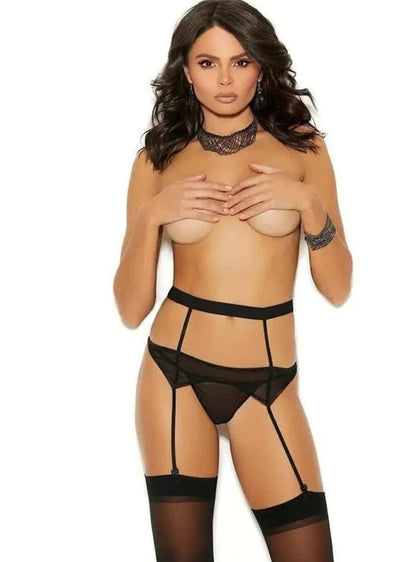 Elegant Moments  11018 Mesh Garter Belt - Garterbelt