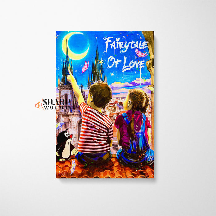 Fairytale Of Love Canvas Wall Art