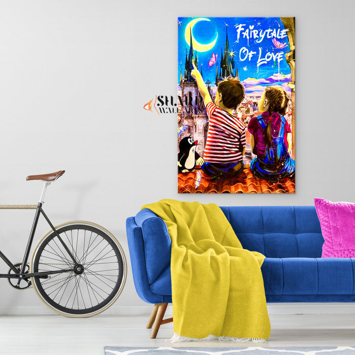 Fairytale Of Love Canvas Wall Art
