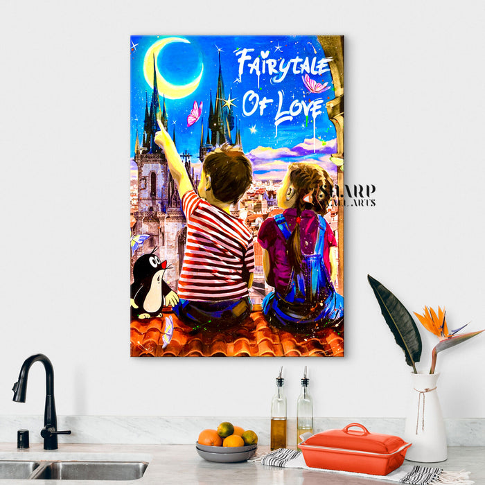 Fairytale Of Love Canvas Wall Art
