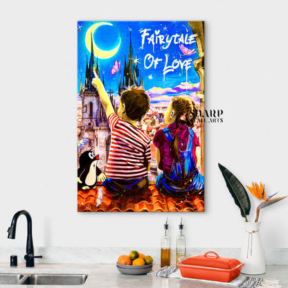 Fairytale Of Love Canvas Wall Art