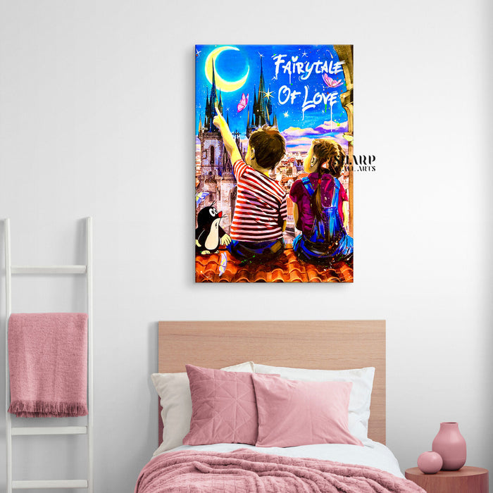 Fairytale Of Love Canvas Wall Art