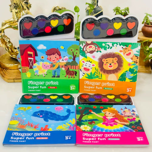 Fingerprint activity book set for kids with fun art activities, easy-to-follow designs, and creative exercises that encourage imagination, fine motor skills, and sensory learning.