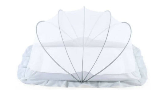 Foldable safe &easy use strong 5 Rods baby mosquito net - Green color - PyaraBaby