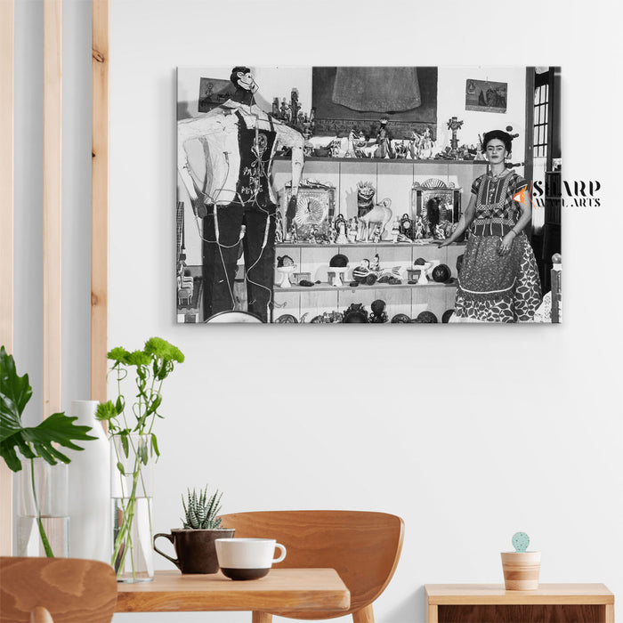 Frida Kahlo First Exhibition Canvas Wall Art
