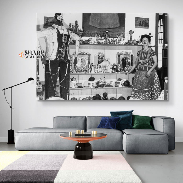 Frida Kahlo First Exhibition Canvas Wall Art