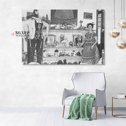 Frida Kahlo First Exhibition Canvas Wall Art