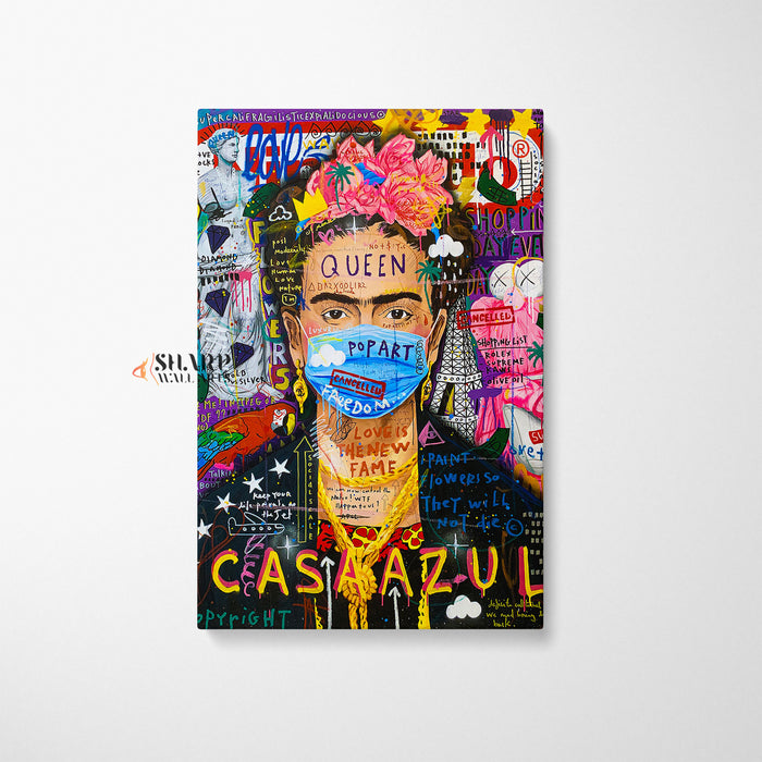 Frida Kahlo Mexican Queen Canvas Wall Art