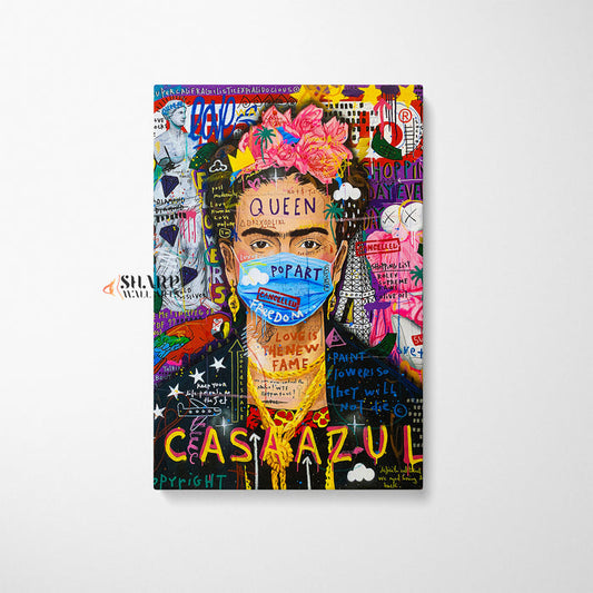 Frida Kahlo Mexican Queen Canvas Wall Art