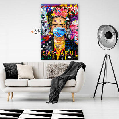 Frida Kahlo Mexican Queen Canvas Wall Art