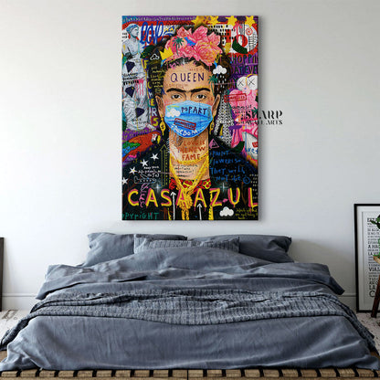 Frida Kahlo Mexican Queen Canvas Wall Art