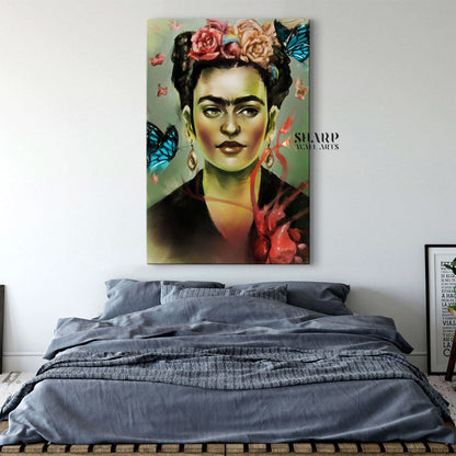 Frida Kahlo Oil Painting Style Canvas Wall Art