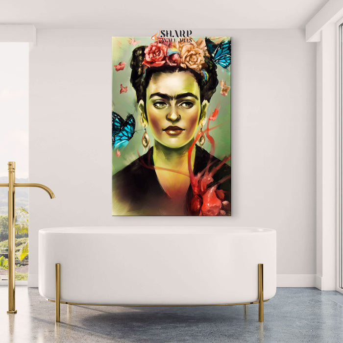 Frida Kahlo Oil Painting Style Canvas Wall Art