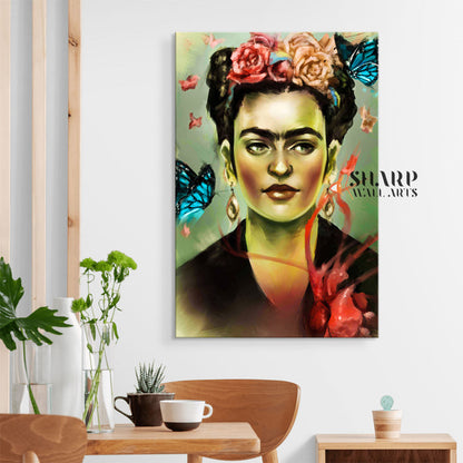 Frida Kahlo Oil Painting Style Canvas Wall Art