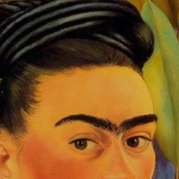 Frida Kahlo Portrait With Parrot Canvas Wall Art