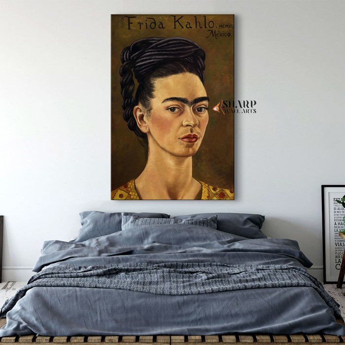 Frida Kahlo Self Portrait Canvas Wall Art