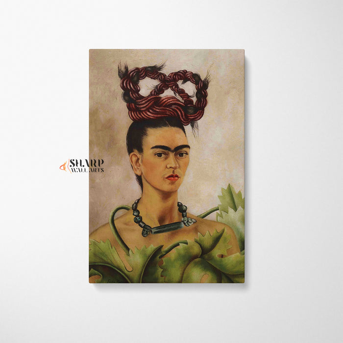 Frida Kahlo Self Portrait With A Scythe Canvas Wall Art