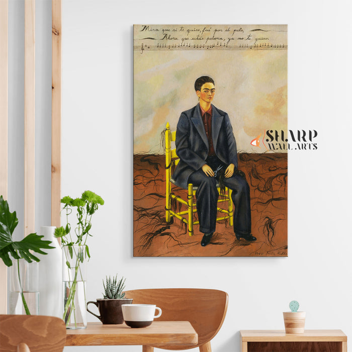 Frida Kahlo Self-Portrait With Cropped Hair Canvas Wall Art