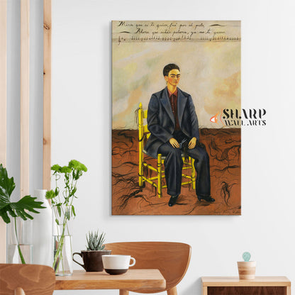 Frida Kahlo Self-Portrait With Cropped Hair Canvas Wall Art