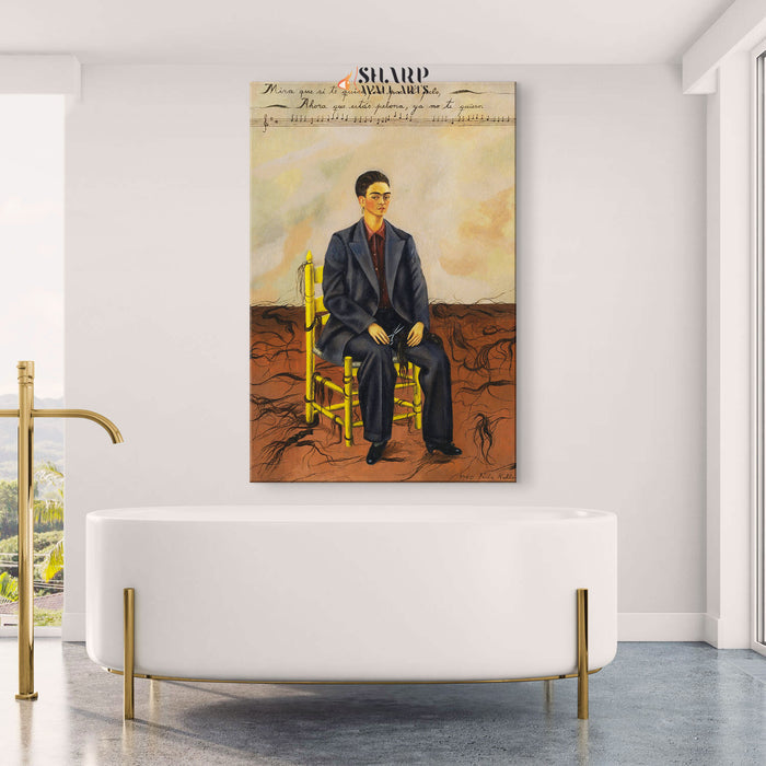 Frida Kahlo Self-Portrait With Cropped Hair Canvas Wall Art