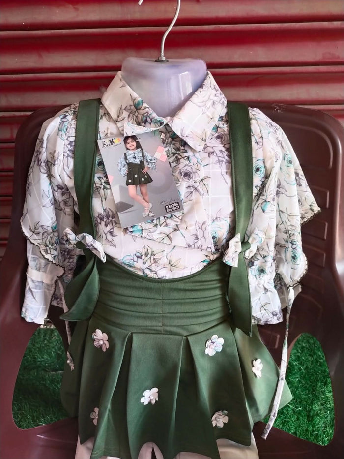 Elevate your baby girl's style with the Frock/Dress with Shirt set – a perfect blend of elegance and comfort, ideal for any occasion with its charming design and soft fabrics.