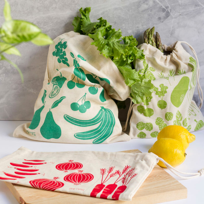 Fruit And Veggie Reusable Produce Bags Set of 3