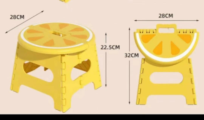 Yellow folding stool