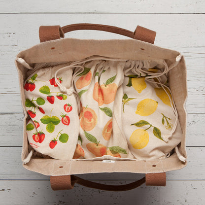 Fruit Salad Reusable Produce Bags Set of 3