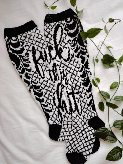 Fuck This Shit - Knitted Sock Pattern