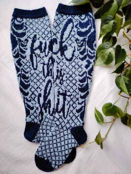 Fuck This Shit - Knitted Sock Pattern