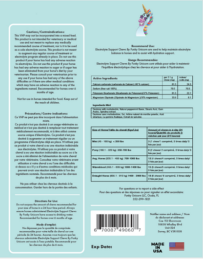 Funky Unicorn Electrolyte Support Chews Refill 21 oz