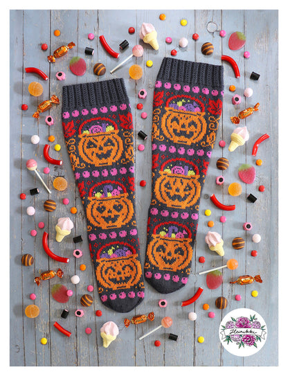 Halloween Candy - Knitted Sock Pattern