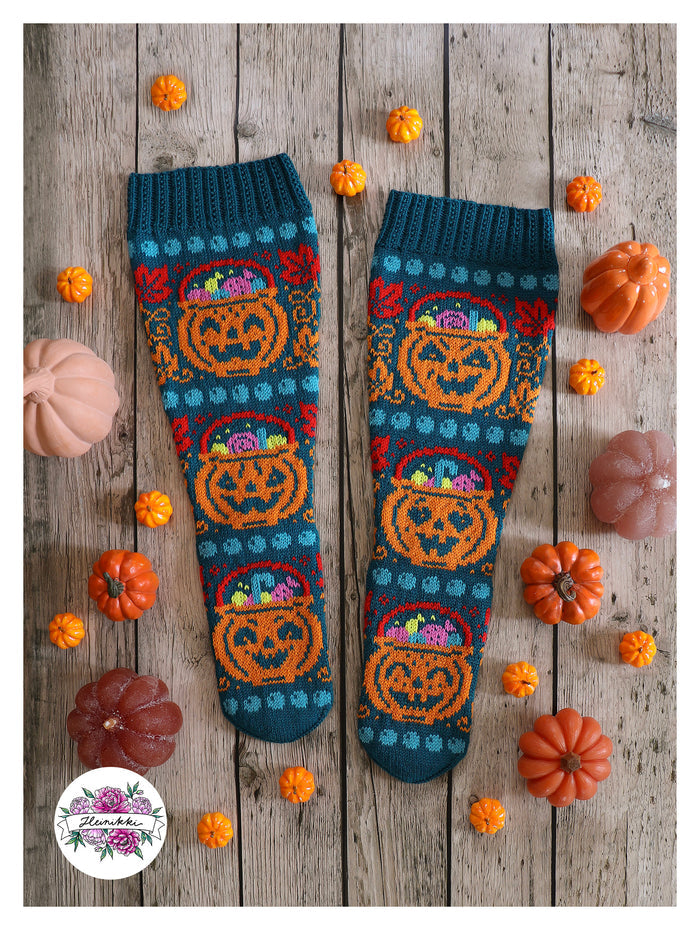Halloween Candy - Knitted Sock Pattern