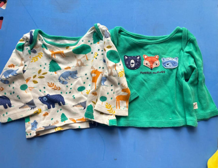 HAMLEYS pure cotton baby T-shirts – soft, colorful pack of 4 with half & full sleeves.