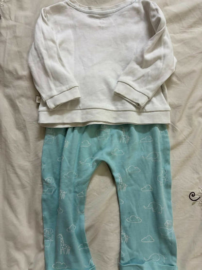 HAMLEYS baby boy T-shirt and trousers set – soft cotton embroidered outfit for 6–9 months.