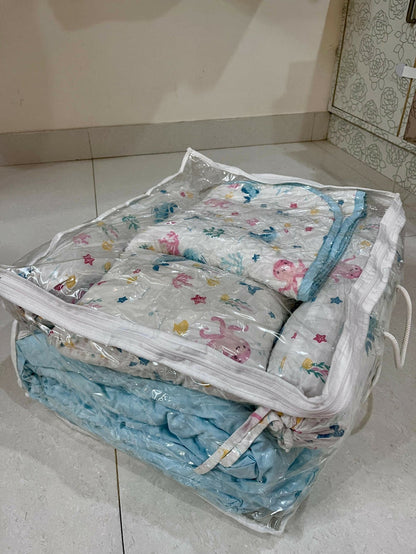 HAUS & KINDER Bundle of Joy Bedding Set (Vitamin Sea – White Blue)