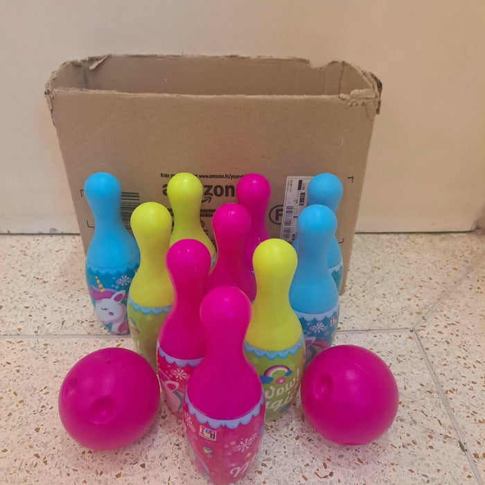 Honey Bee Bowling Set – 6 Pins with 2 Balls / Unicorn Bowling Set Combo