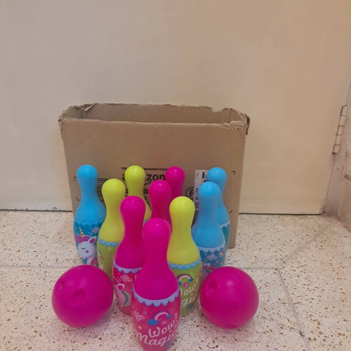 Honey Bee Bowling Set – 6 Pins with 2 Balls / Unicorn Bowling Set Combo